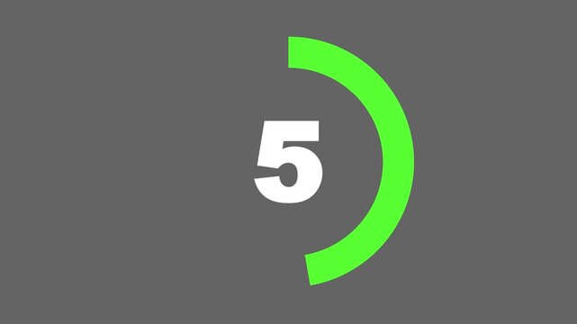 10 second countdown timer animation with  number text glowing from 10 to 1 with interesting circle animation. Circle countdown timer 10 sec animation less go