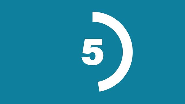 10 second countdown timer animation with  number text glowing from 10 to 1 with interesting circle animation. Circle countdown timer 10 sec animation less go
