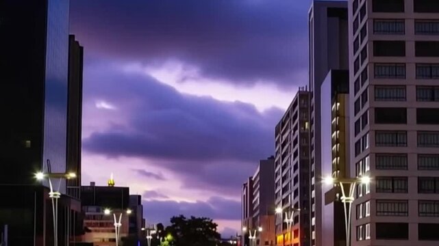 Paulista Avenue, financial center of the city and one of the main places of Sao Paulo, Brazil. Time lapse in night video.