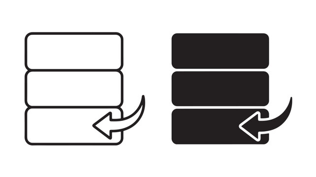 Black and white stack bar icons with arrows for infographic elements