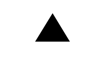 Fototapeta premium Black triangle shape icon geometric symbol