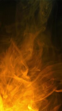 Smoke in orange light. Filmed on a high-speed camera at 1000 fps. High quality FullHD footage