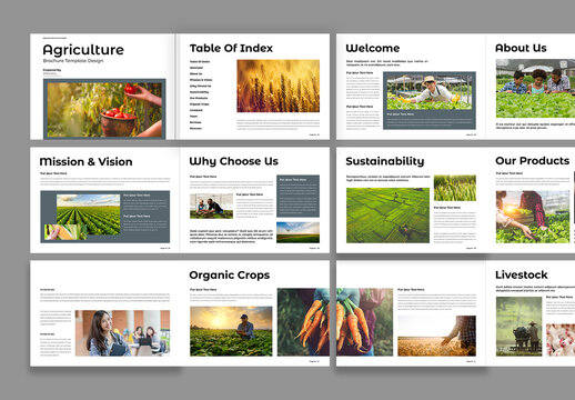Agriculture Brochure Template Design