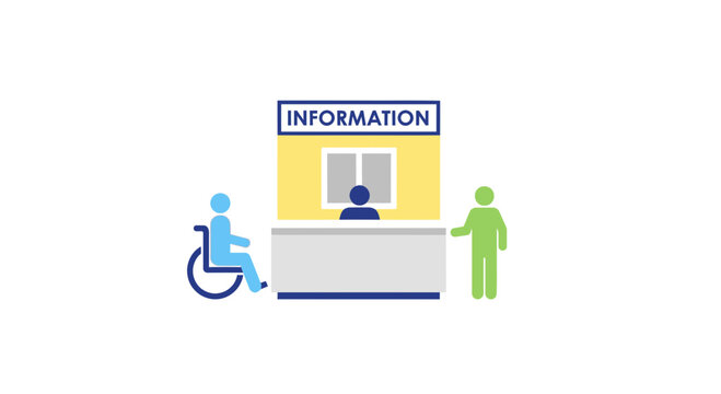 Information Desk with Two People.