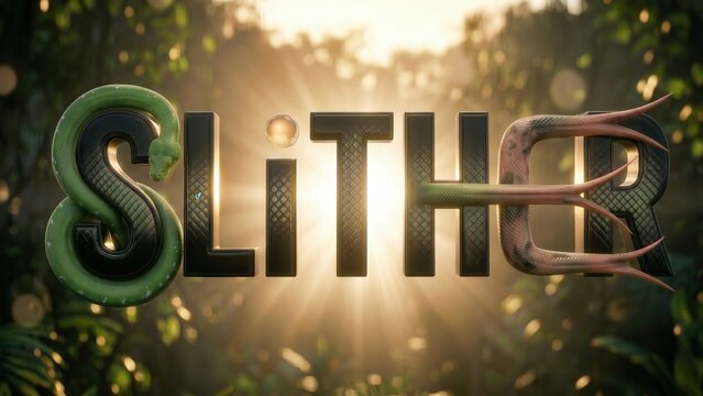 Slither Snake Typography &ndash; Exotic Reptile Concept Artwork