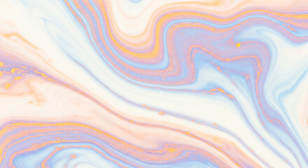 Fototapeta premium Abstract Swirling Marbling Pattern with Pastel Colors and Glitter Accents