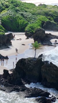 Pedra do Coqueiro de Tambaba &ndash; Tropical Cliff and Ocean Landscape in Para&iacute;ba, Brazil