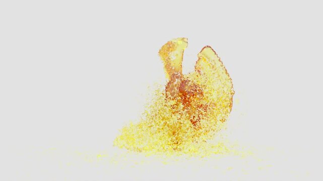 Oil Breakdance Character Dance Motion with Alpha Matte
