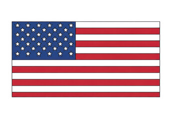 Obraz premium American flag waving in the wind vector illustration isolated on transparent background