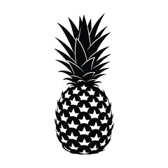 Obraz premium Pineapple illustration, black and white, nobody