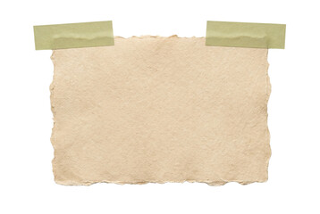 Fototapeta premium Vintage torn paper scrap attached with masking tape