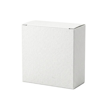 Blank white textured cardboard soap box mockup