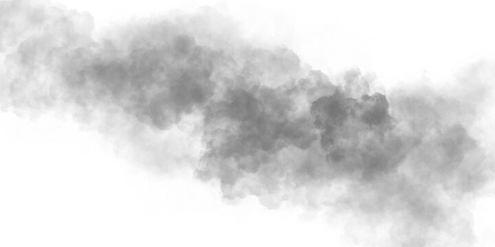 Black smoke transparent PNG overlay, charcoal grey cloud powder explosion, dark watercolor mist texture graphic element