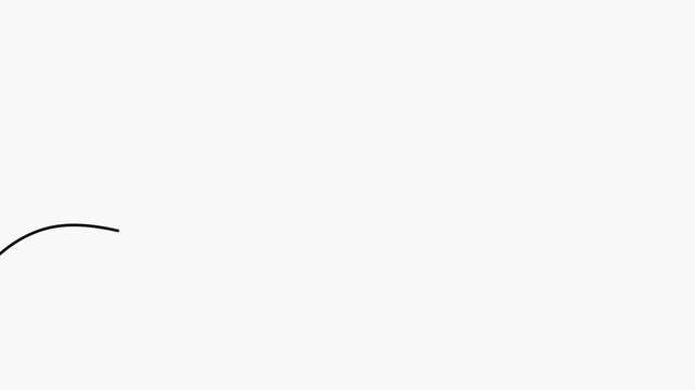 Minimalist location pin symbol animated in a clean, continuous single line art style on a white background in 4K resolution.
