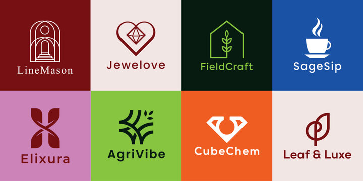 Modern Luxury Logo Collection with Elegant Botanical, Nature, Leaf, Jewelry, Wellness and Abstract Brand Identity Designs