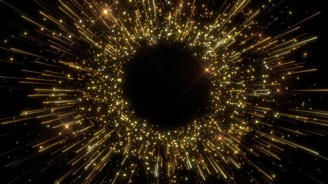 golden sparkle particles background decoration loop