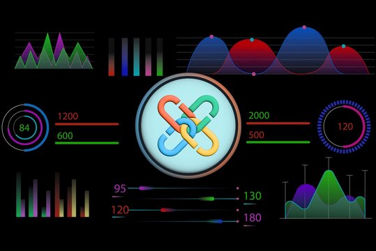 chainx-pcx cryptocurrency images on digital background. 3d illustrations.