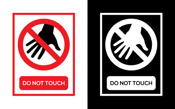 Do not touch sign vector SVG