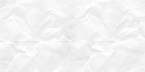 Fototapeta premium White Crumpled paper texture background wallpaper. Close-up of a Crumpled White Paper Texture. Wrinkled paper texture background 