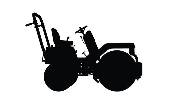 tractor silhouette on a white background
