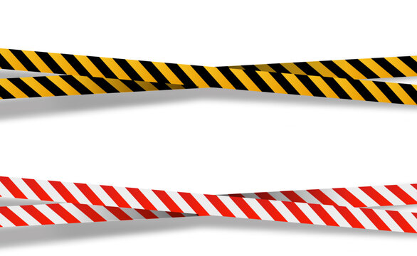 Yellow and black danger tape with caution stripes creates bold warning barrier for safety zones, crime scenes, and construction areas with striking visual impact.