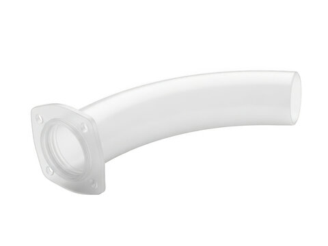 Tracheostomy tube isolated on transparent background for medical presentations and healthcare diagrams