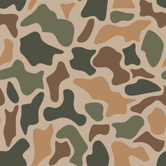 Naklejka premium Vector duck camouflage seamless pattern. Hunting camo background. Digital camo design. Woodland camouflage