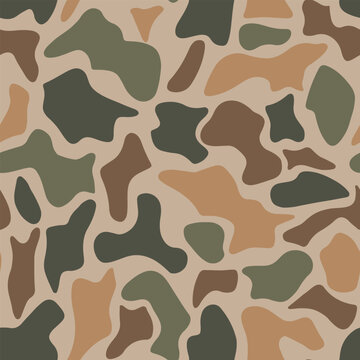 Vector duck camouflage seamless pattern. Hunting camo background. Digital camo design. Woodland camouflage