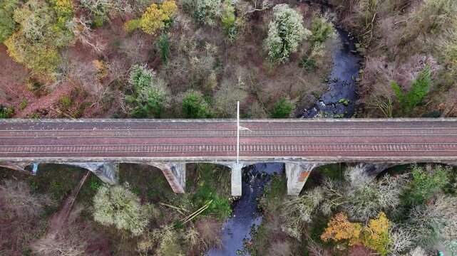 Busby rail bridge over the river