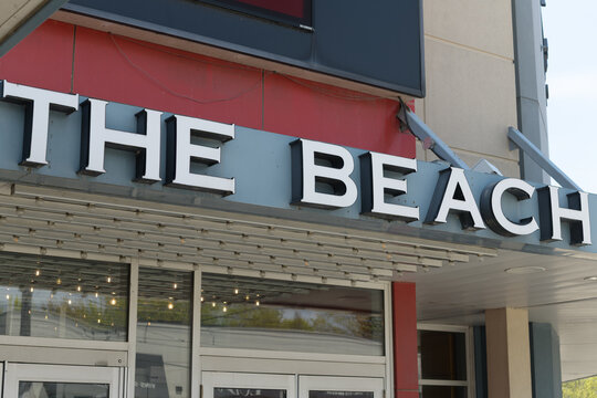 Cineplex Cinemas Beaches sign and facade (shuttered 17 February 2026) located at 1651 Queen St E, Toronto