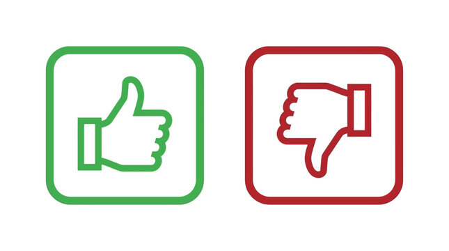 Thumbs up icon symbolizing approval and positive communication in business and social media design