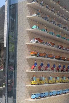 The Louis Vuitton Camionnette display at Louis Vuitton, a leather goods store, located at 150 Bloor St W, Toronto