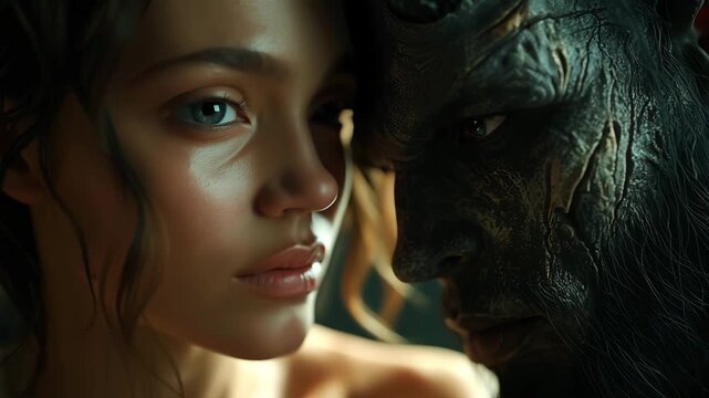 devil and girl couple