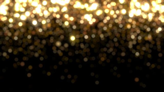 falling golden glitter light decoration element background