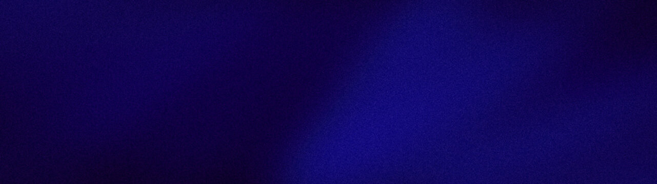 Wide deep blue navy and indigo grainy abstract background with modern aesthetic blur