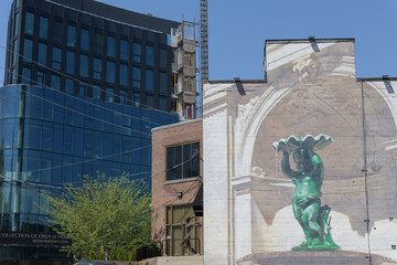 Naklejka premium attractive trompe l'oeil mural at 314 Davenport, in the 