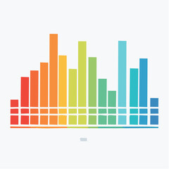 Fototapeta premium Colorful Bar Chart Graphic