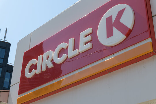 close-up of Circle K convenience store sign at 150 Dupont St (at Davenport Rd), Toronto
