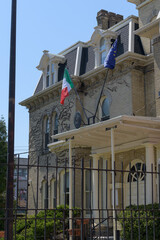 Naklejka premium exterior of Consulate General of Italy 136 Beverley St, Toronto (Chudleigh, George Lissant Beardmore House)