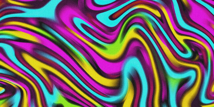 Vibrant abstract swirling pattern with psychedelic colors in seamless texture design