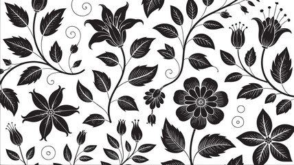 Fototapeta premium Abstract Halftone Wine Glass Pattern Seamless Black and White Geometric Background