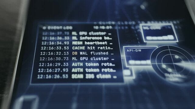 System event log monitor for a database cluster