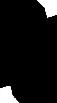 Rotating White Circular Shape Corner Borders on Black Background, Loopable Animation