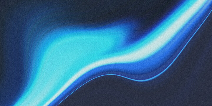 Abstract blue light trail with glowing neon effect on dark textured background