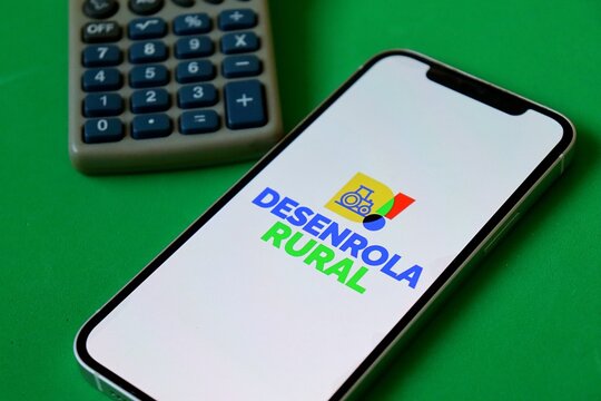 Salvador, Brazil - May 22, 2026: Desenrola Rural program logo. Desenrola Rural is a Brazilian government initiative for rural debt renegotiation.