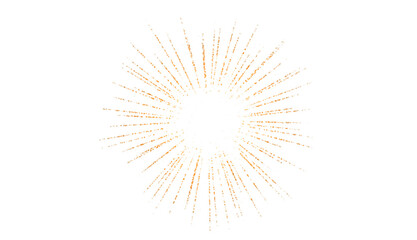 Obraz premium Fireworks glowing sparkling light burst on transparent background. Realistic PNG overlay design element for New Year, wedding, holiday celebration