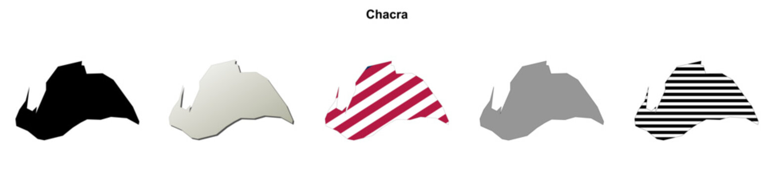 Chacra (Colorado) blank outline map set