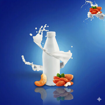 Almond and Cashew Milk Splash with Bottle