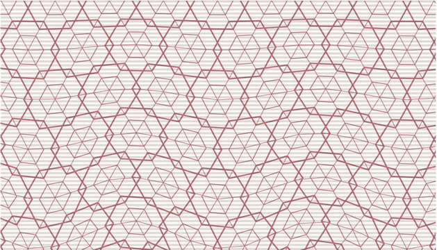 Abstract geometric pattern with hexagonal wireframe lines and a subtle textured background.