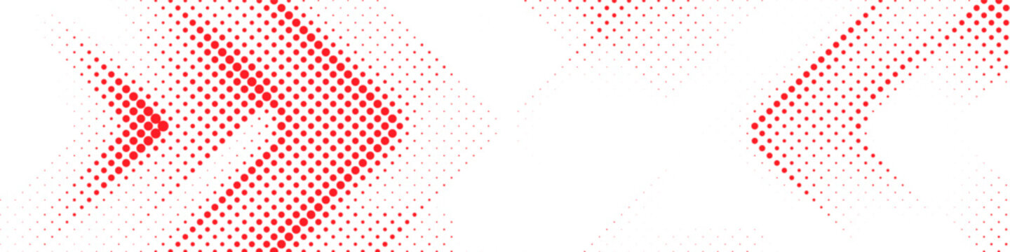 Abstract Red Halftone Circle Pattern Background, Modern Geometric Dot Gradient Texture with Dynamic Minimal Design on White Background